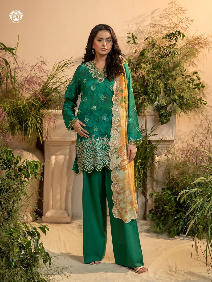 Morja By Gull Jee Vol-10 Embroidered Digital Printed Lawn Unstitched 3 Piece