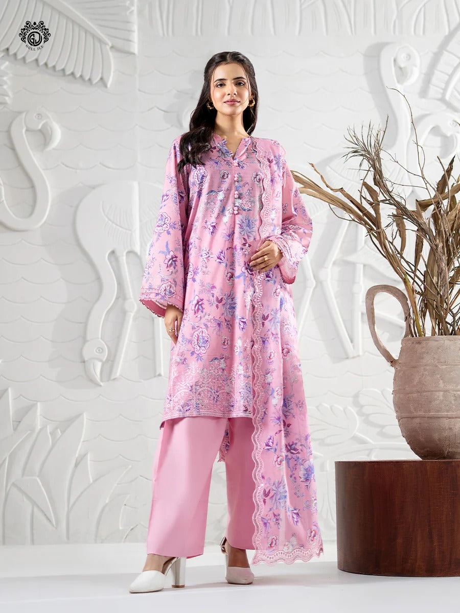 Ruhay Sukhan By Gull Jee Embroidered Digital Printed Lawn Unstitched 3 Piece
