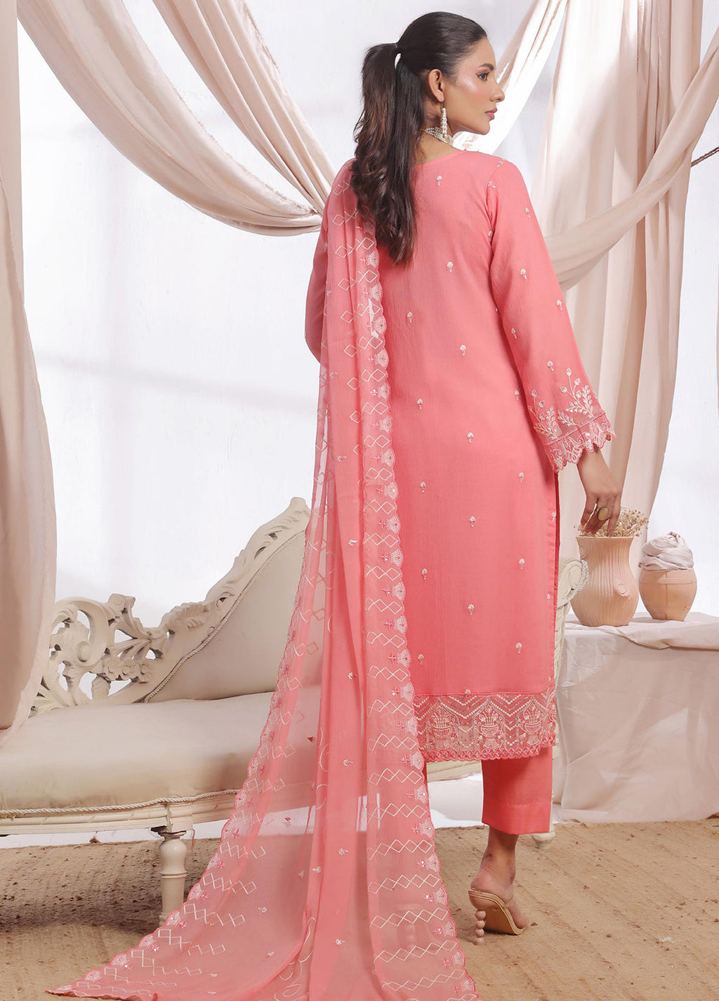 Aaina By Bin Hameed Luxury Embroidered Chiffon Unstitched 3 Piece