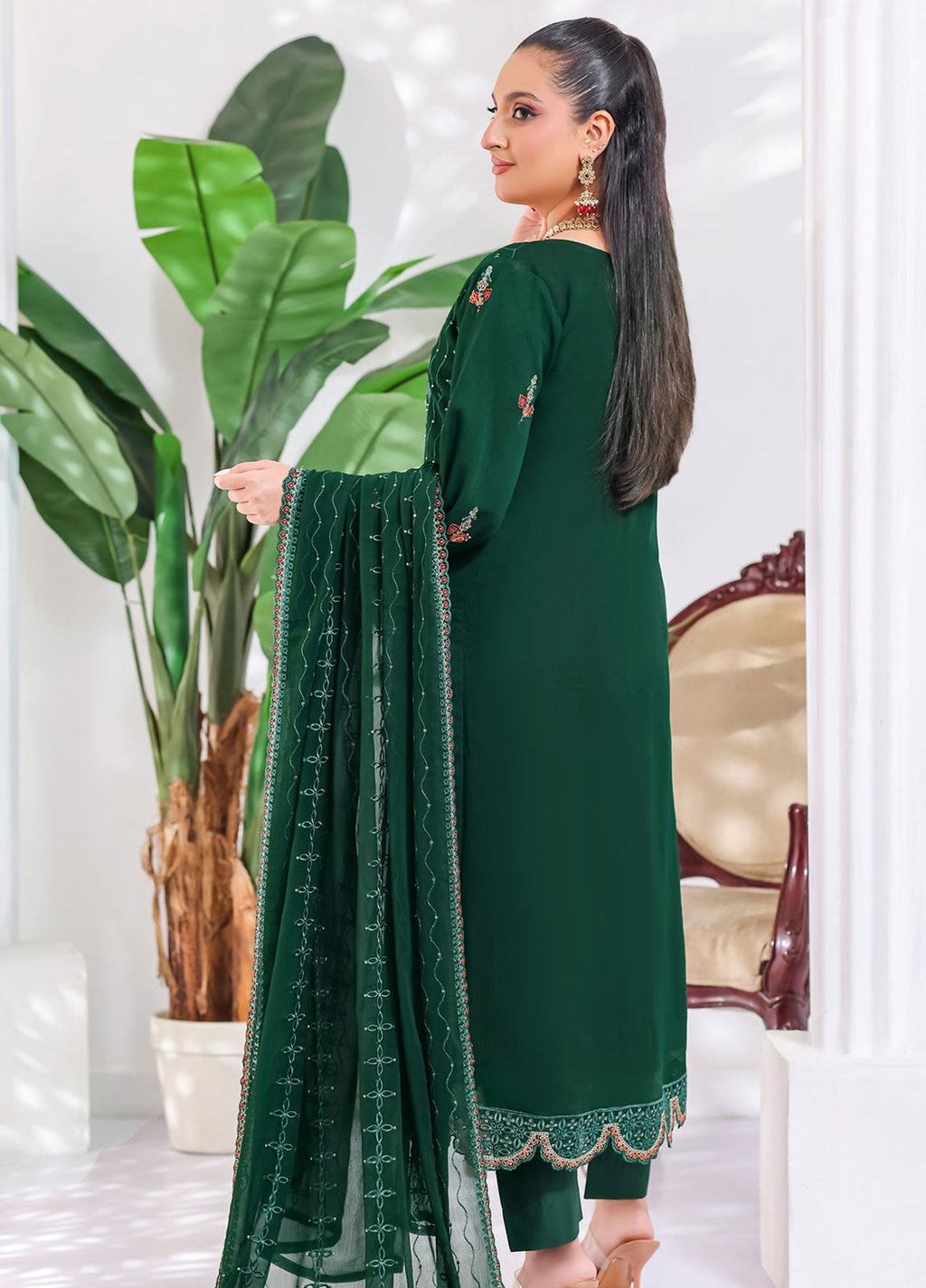 Manisha By Bin Hameed Luxury Embroidered Chiffon Unstitched 3 Piece