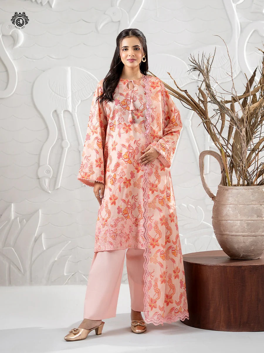 Ruhay Sukhan By Gull Jee Embroidered Digital Printed Lawn Unstitched 3 Piece