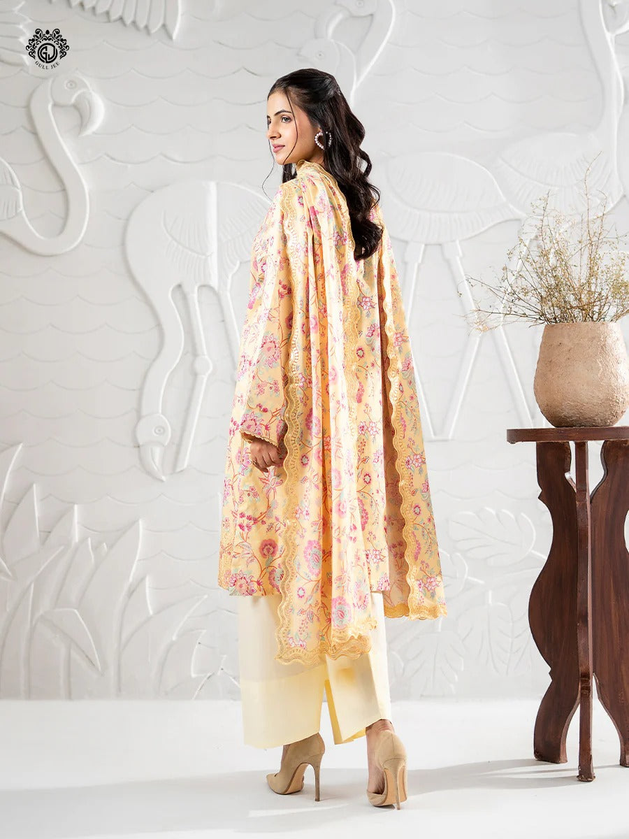 Ruhay Sukhan By Gull Jee Embroidered Digital Printed Lawn Unstitched 3 Piece