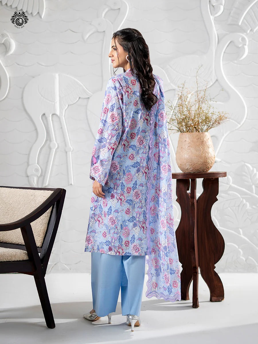 Ruhay Sukhan By Gull Jee Embroidered Digital Printed Lawn Unstitched 3 Piece