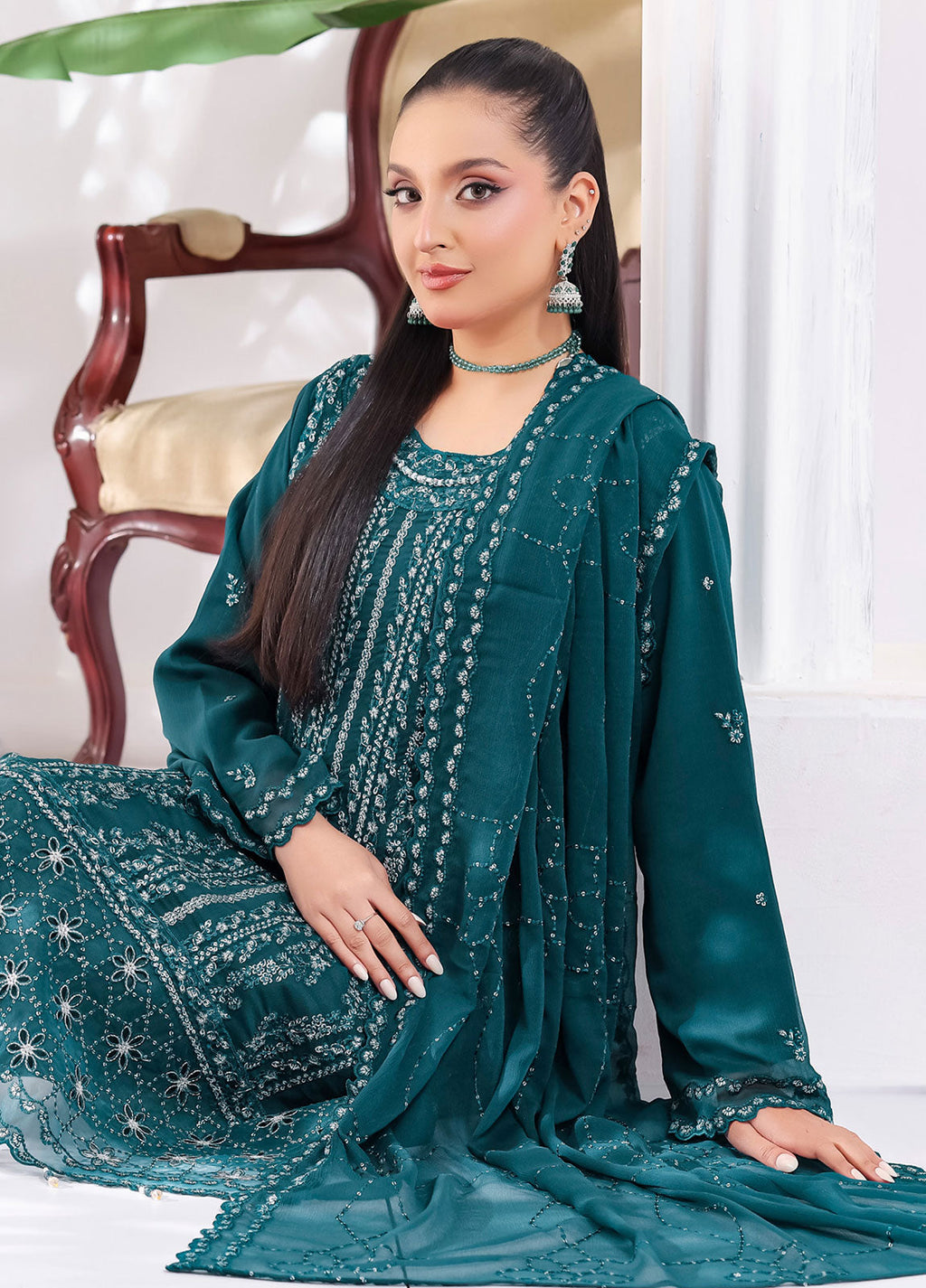 Manisha By Bin Hameed Luxury Embroidered Chiffon Unstitched 3 Piece