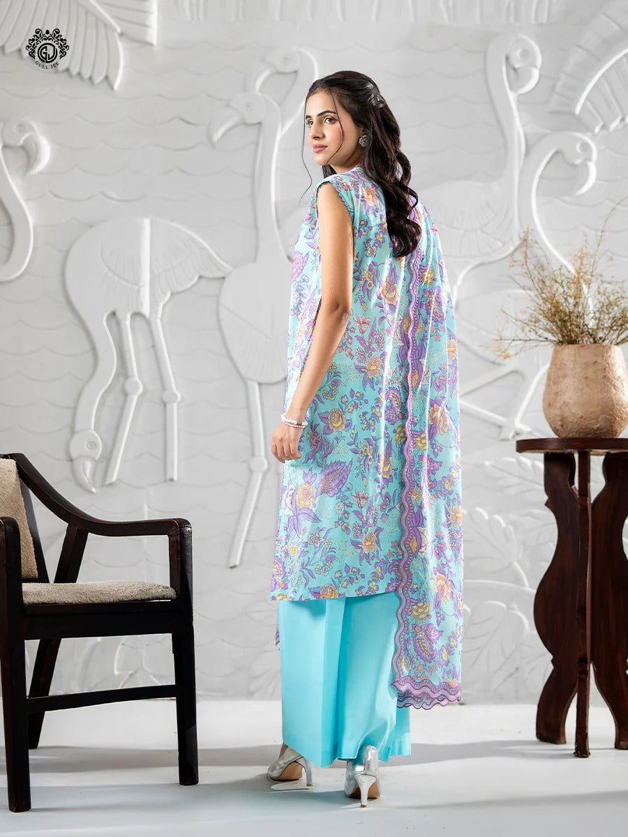 Ruhay Sukhan By Gull Jee Embroidered Digital Printed Lawn Unstitched 3 Piece