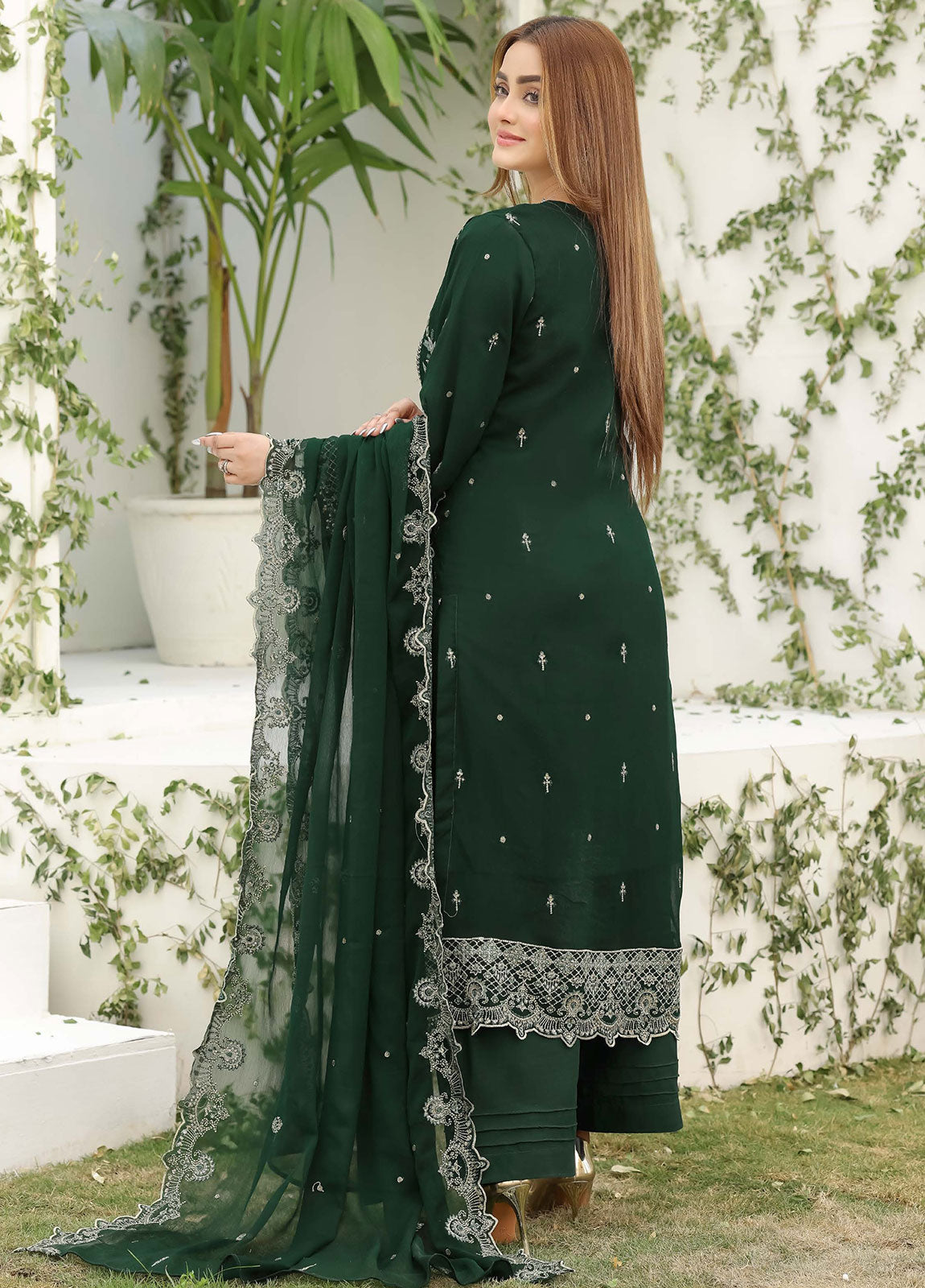 Lavish by Bin Hameed Luxury Embroidered Chiffon Semi-Stitched 3Pcs