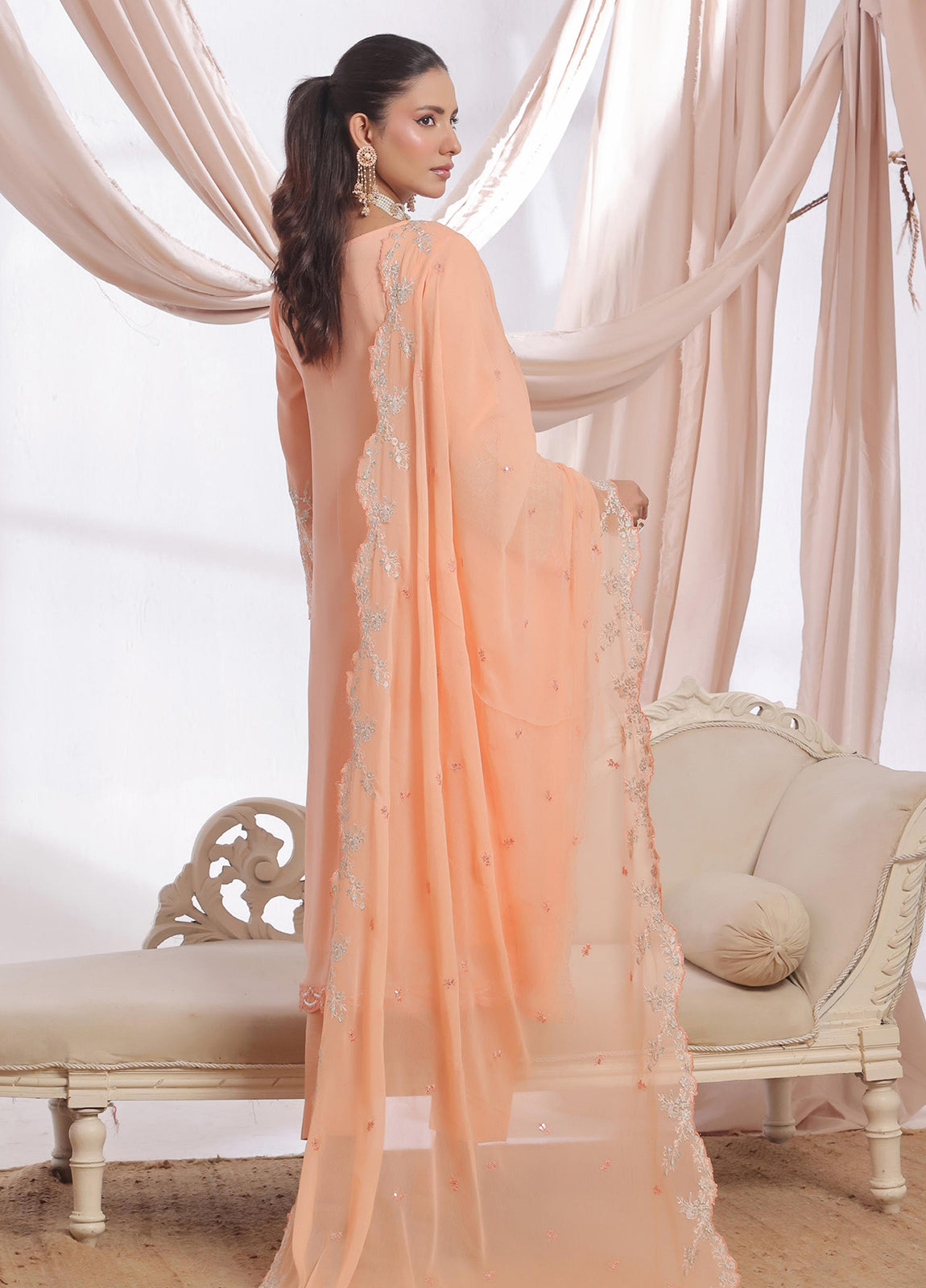 Aaina By Bin Hameed Luxury Embroidered Chiffon Unstitched 3 Piece
