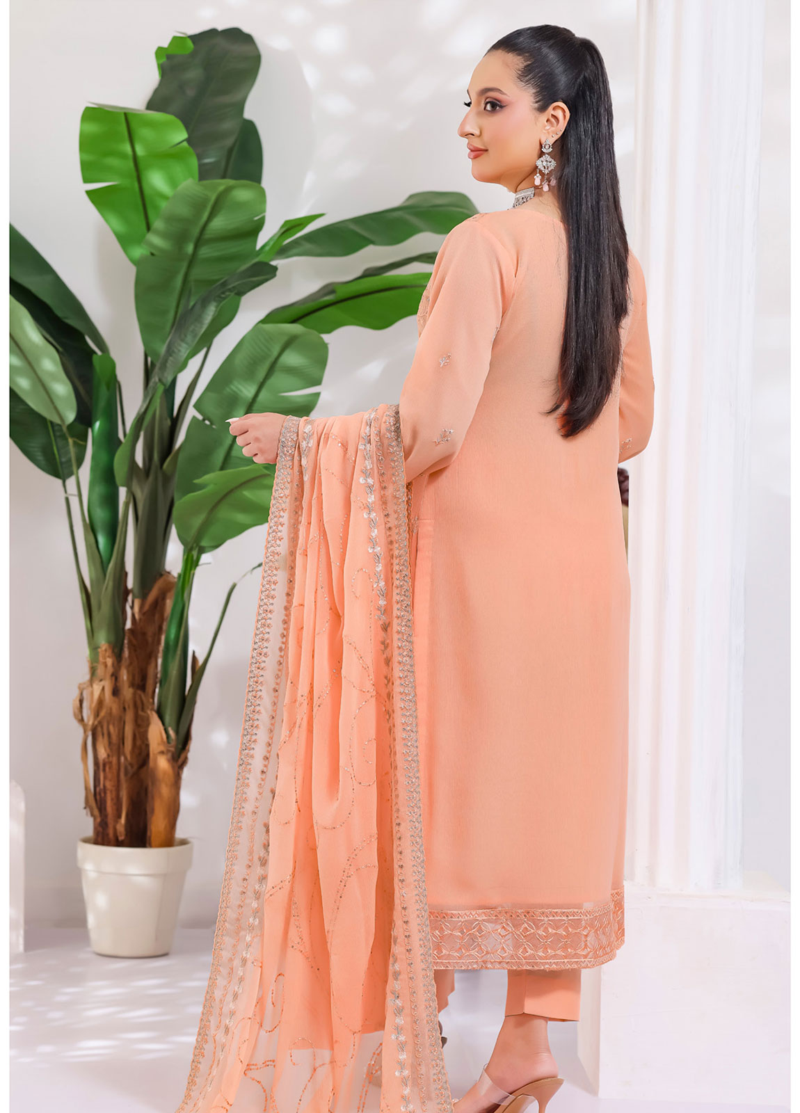 Manisha By Bin Hameed Luxury Embroidered Chiffon Unstitched 3 Piece