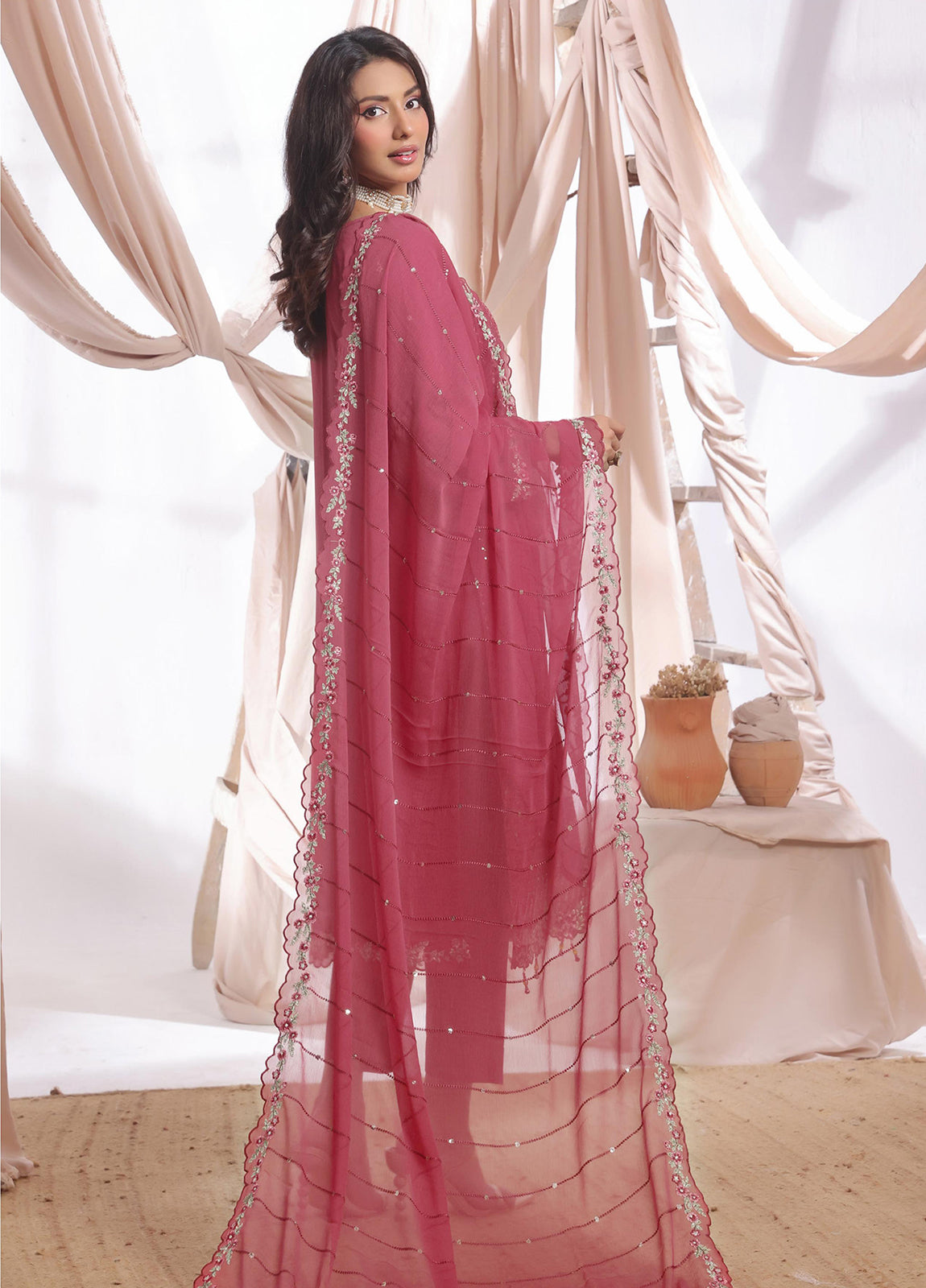 Aaina By Bin Hameed Luxury Embroidered Chiffon Unstitched 3 Piece
