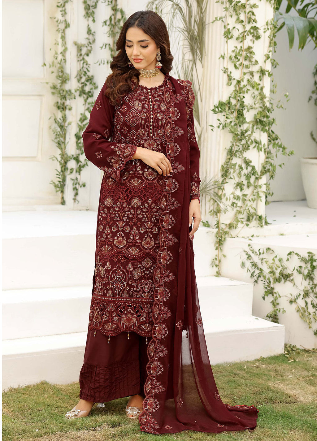 Lavish by Bin Hameed Luxury Embroidered Chiffon Semi-Stitched 3Pcs