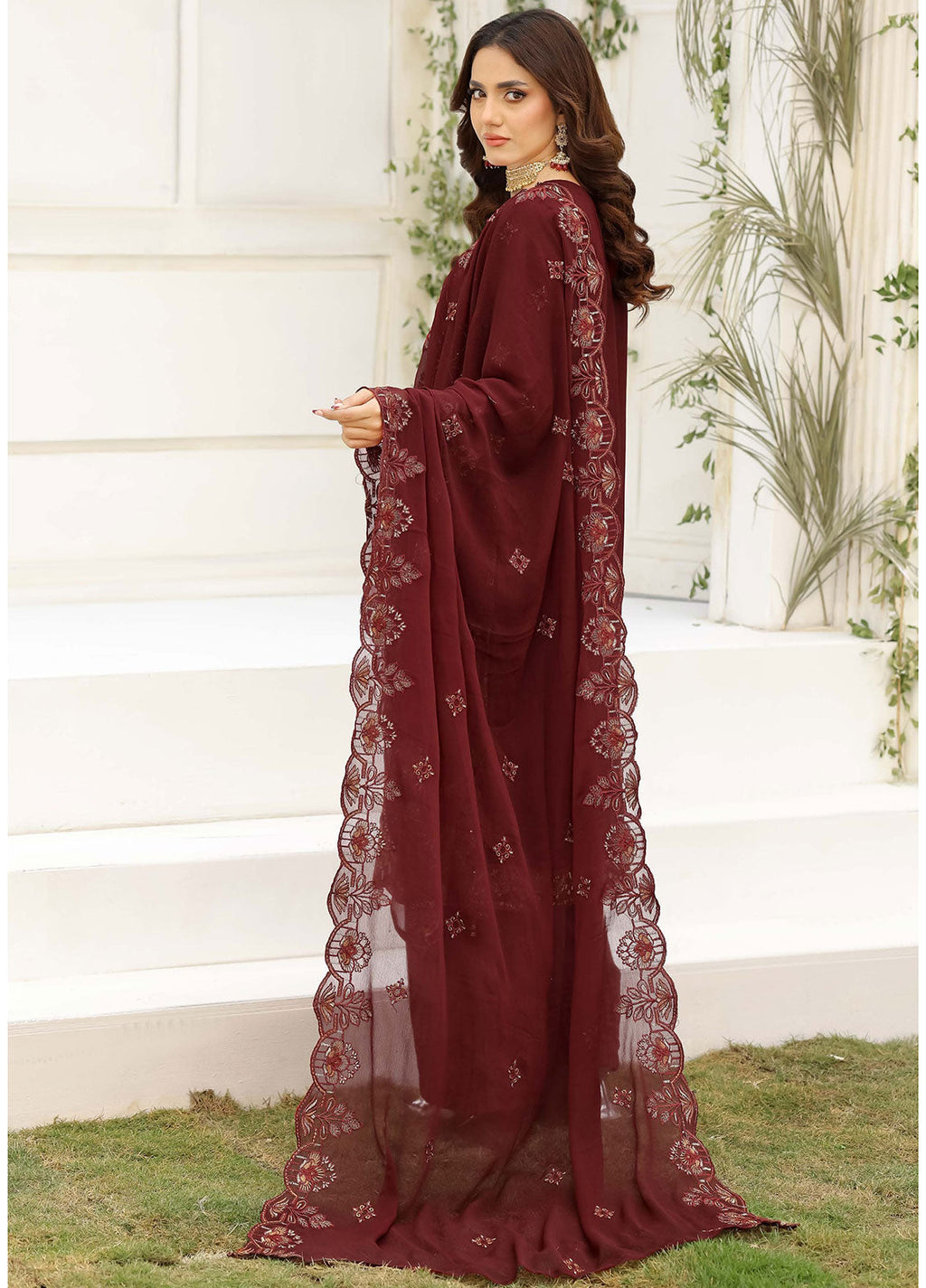 Lavish by Bin Hameed Luxury Embroidered Chiffon Semi-Stitched 3Pcs
