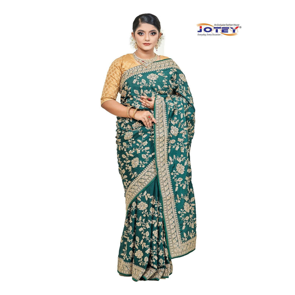 All Over Hand Embroidery Georgette Saree
