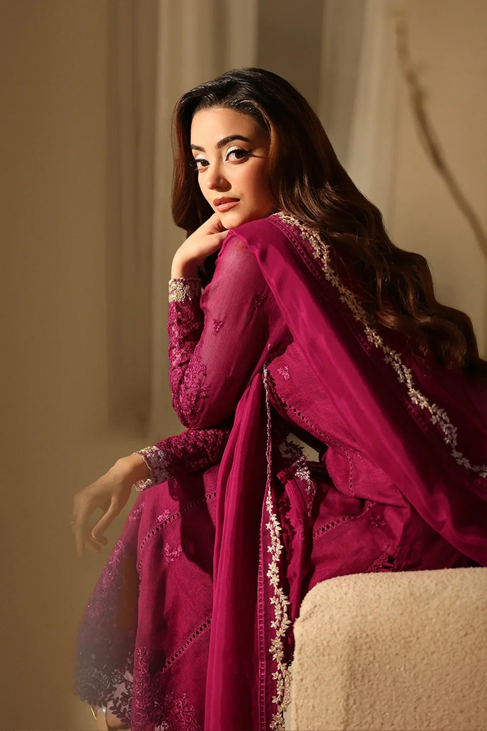 Azure Luxe Eid Edit'26 Sequins Embroidered Chiffon Unstitched 3 Piece