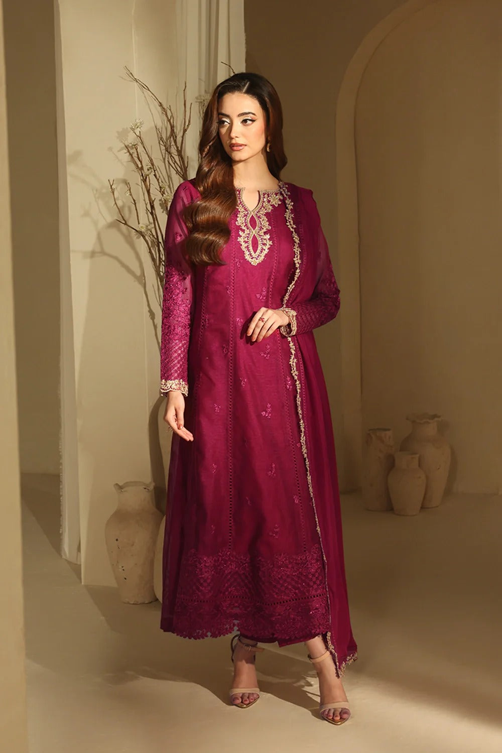 Azure Luxe Eid Edit'26 Sequins Embroidered Chiffon Unstitched 3 Piece