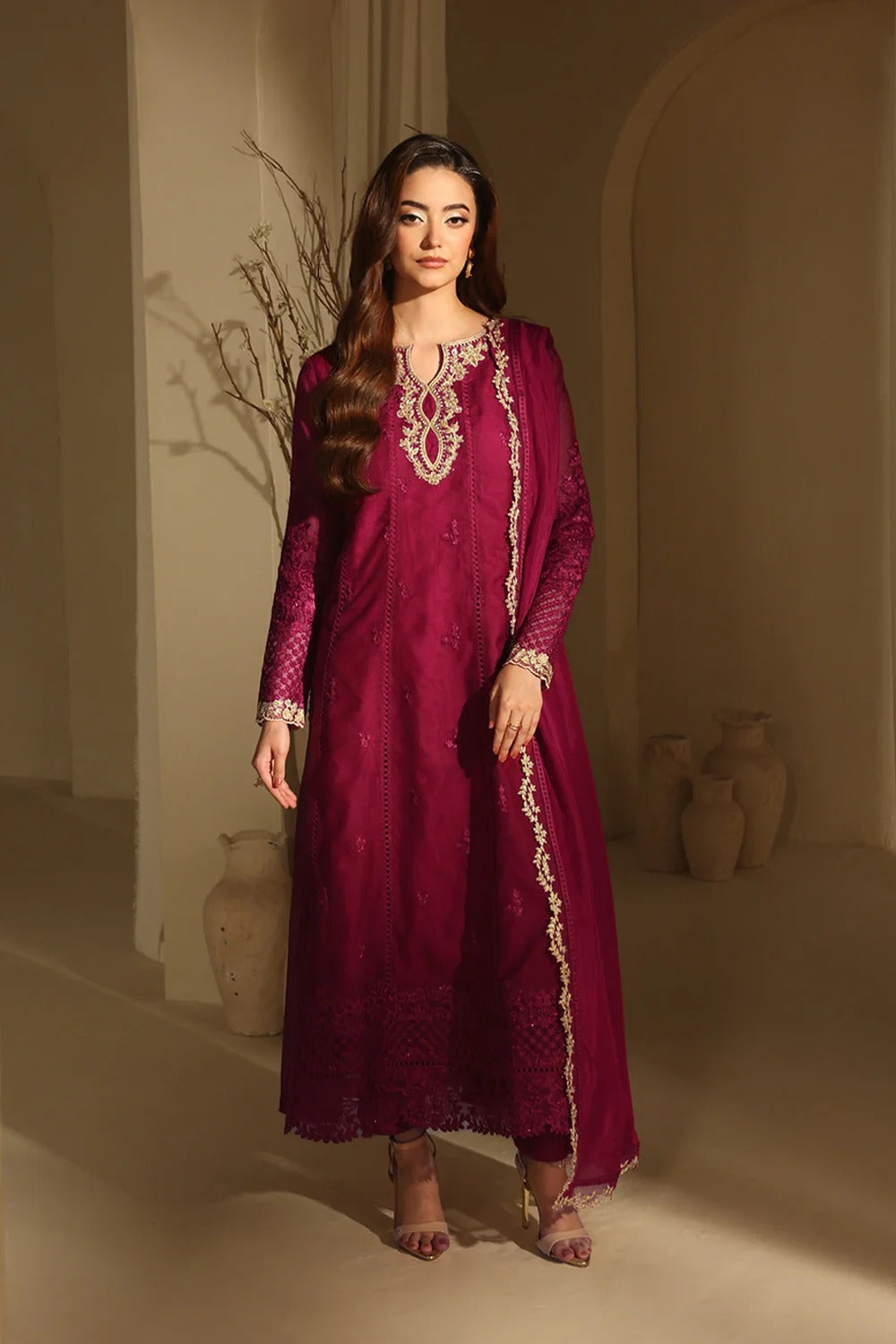Azure Luxe Eid Edit'26 Sequins Embroidered Chiffon Unstitched 3 Piece