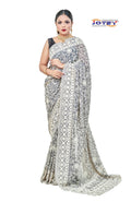 Embroidery Lucknow Chiffon Saree
