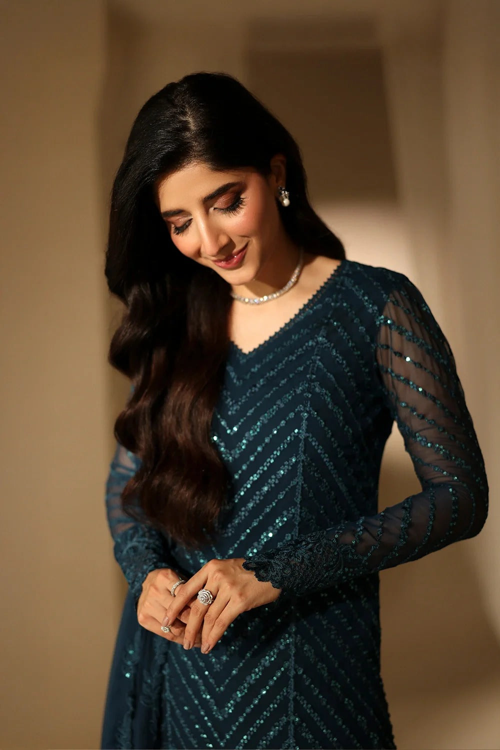 Azure Luxe Eid Edit'26 Sequins Embroidered Chiffon Unstitched 3 Piece