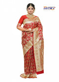 Floral Woven Pure Banarasi Silk Saree in Maroon