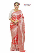 Floral Woven Pure Banarasi Silk Saree in Maroon