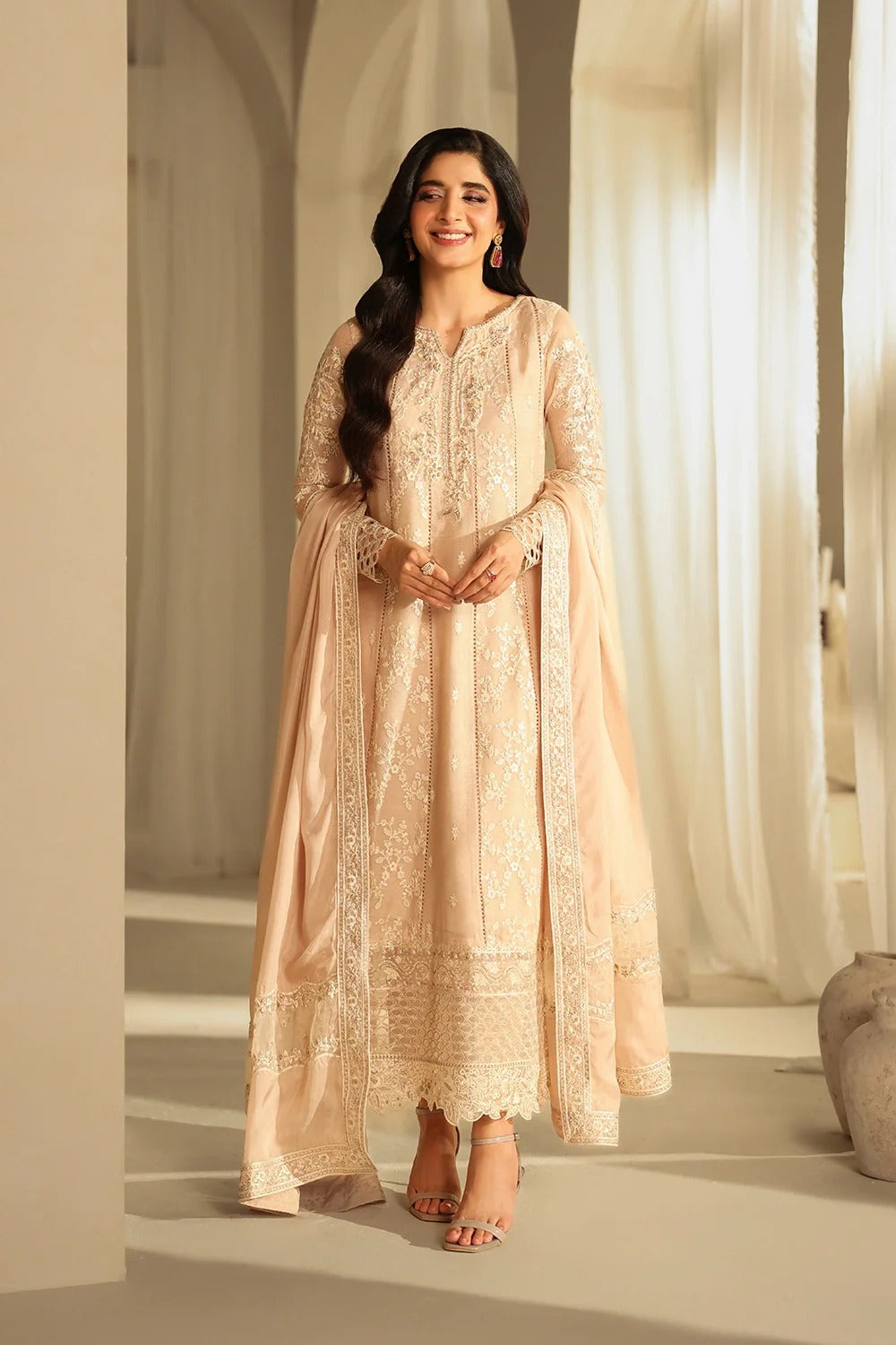 Azure Luxe Eid Edit'26 Sequins Embroidered Chiffon Unstitched 3 Piece