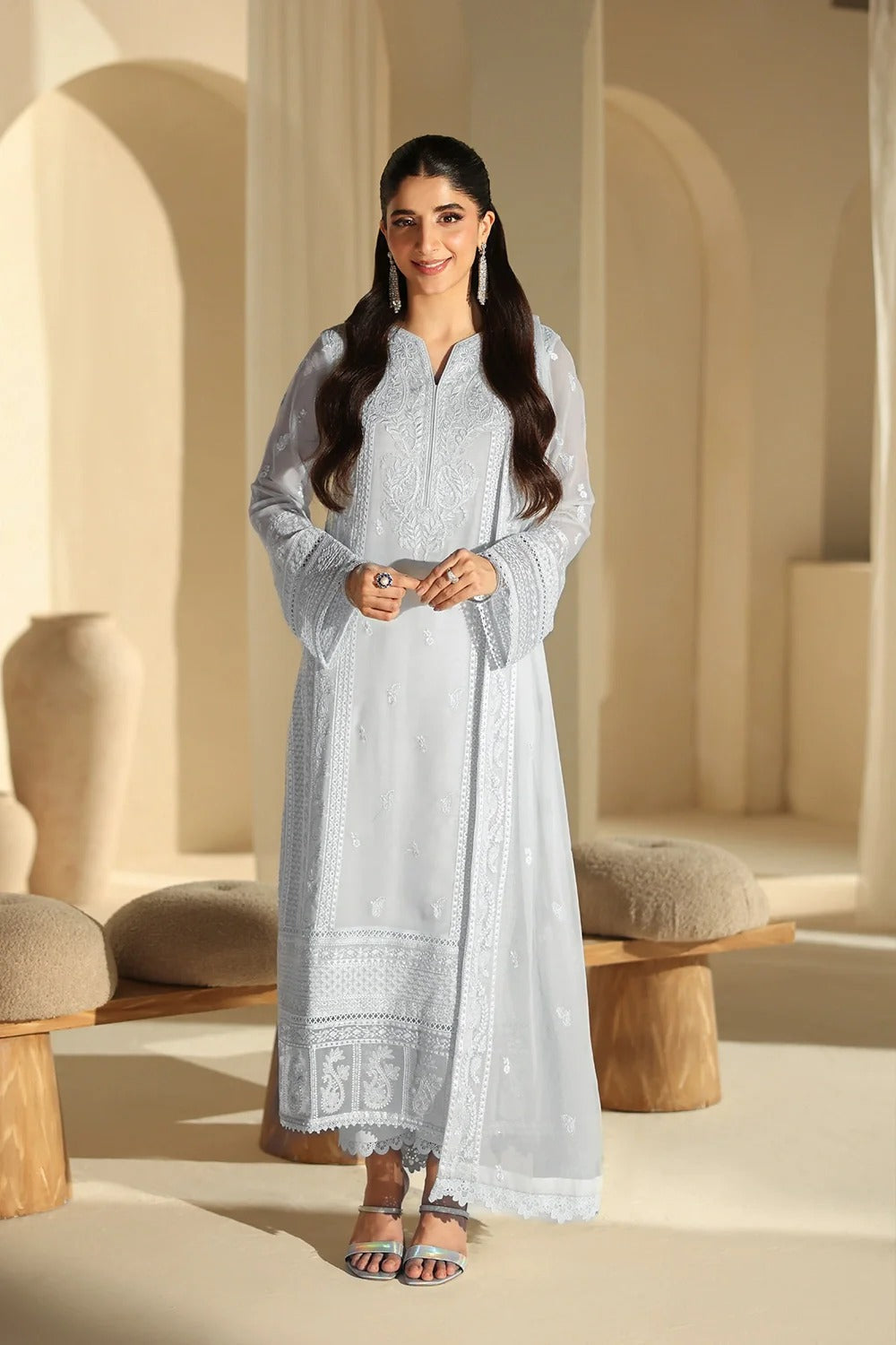 Azure Luxe Eid Edit'26 Sequins Embroidered Chiffon Unstitched 3 Piece