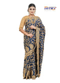Italian Crape Silk Embroidered Saree
