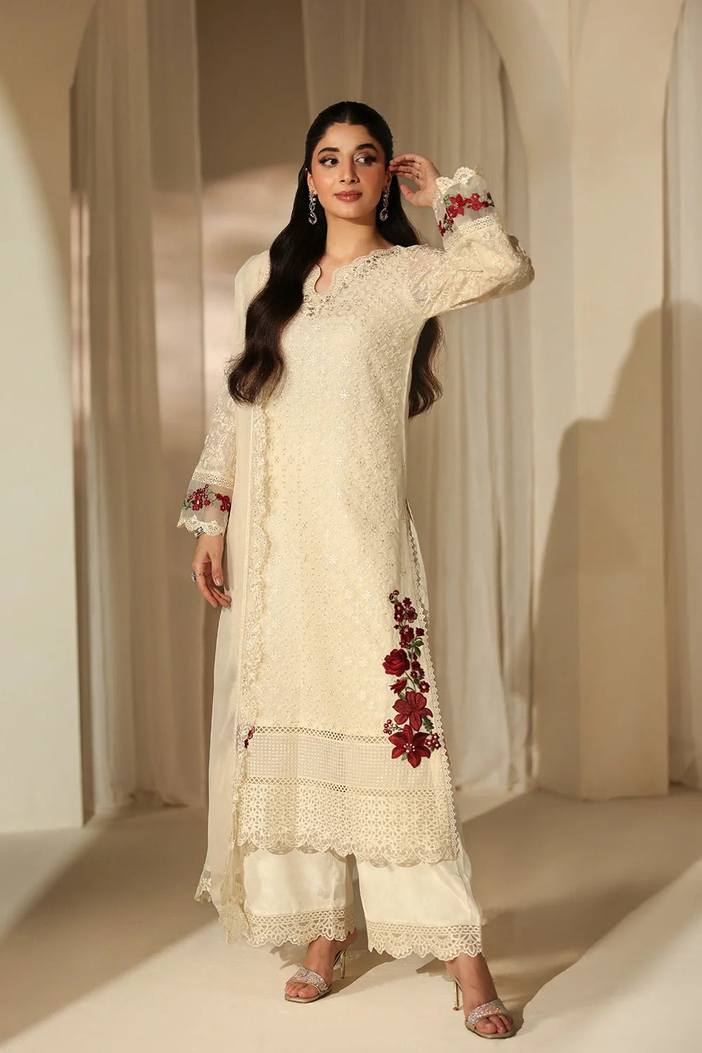 Azure Luxe Eid Edit'26 Sequins Embroidered Chiffon Unstitched 3 Piece