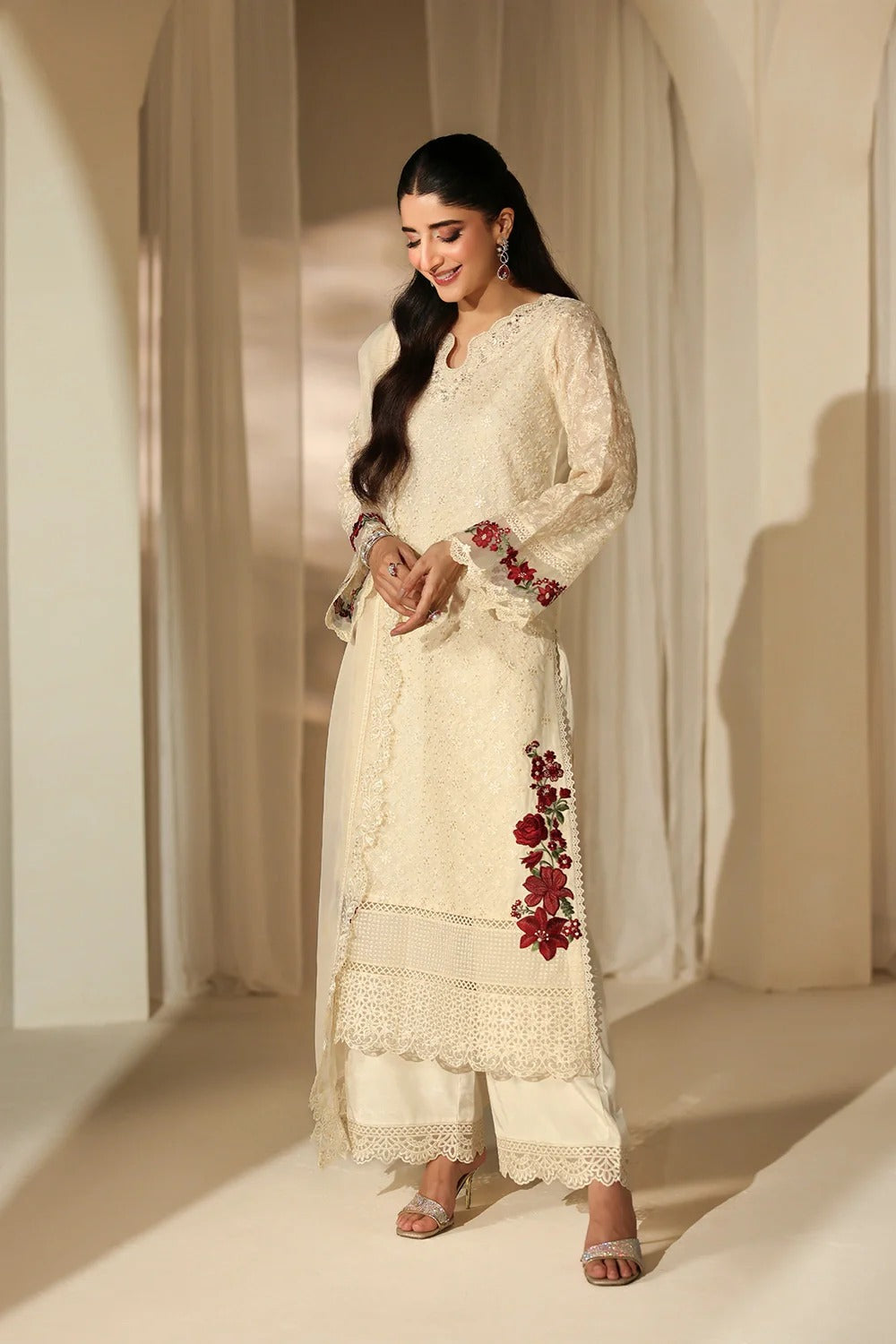 Azure Luxe Eid Edit'26 Sequins Embroidered Chiffon Unstitched 3 Piece