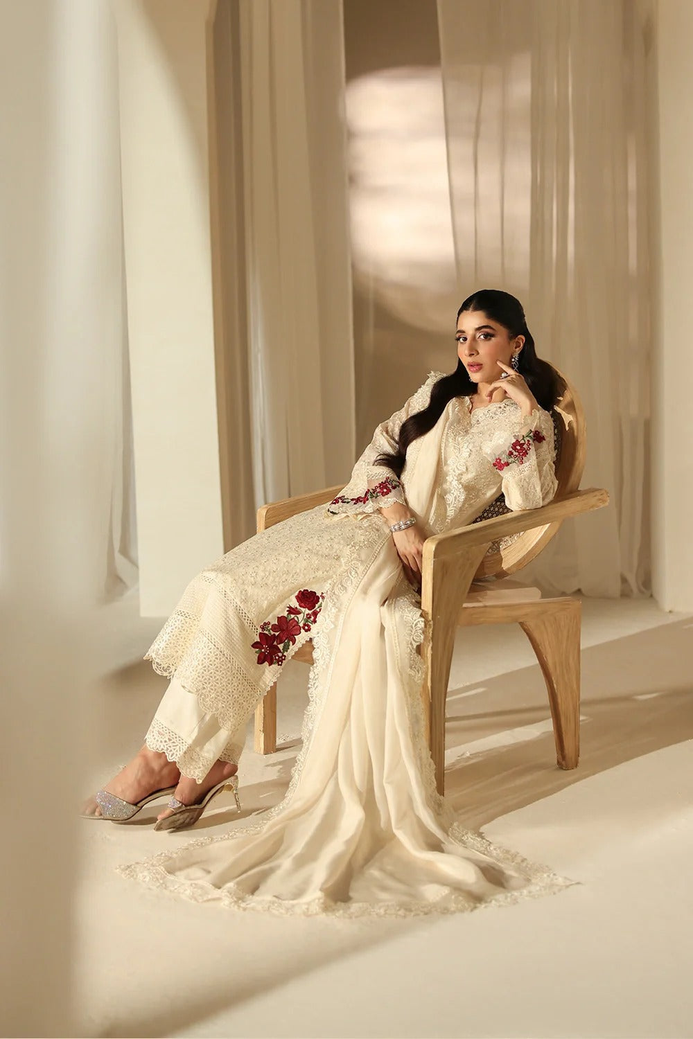 Azure Luxe Eid Edit'26 Sequins Embroidered Chiffon Unstitched 3 Piece