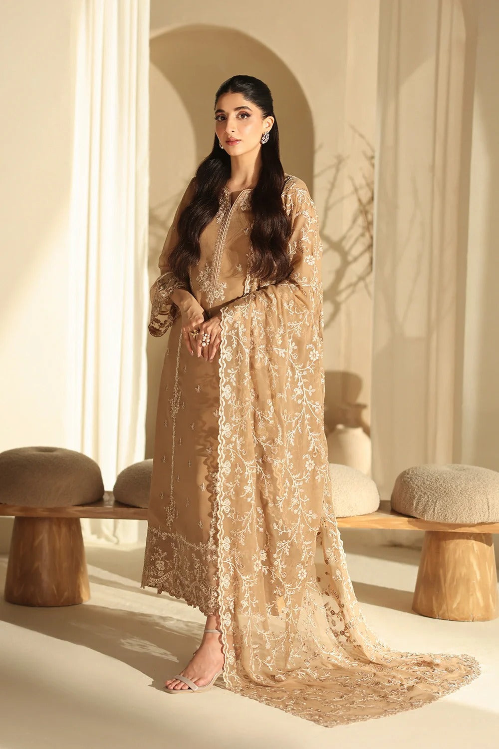 Azure Luxe Eid Edit'26 Sequins Embroidered Chiffon Unstitched 3 Piece