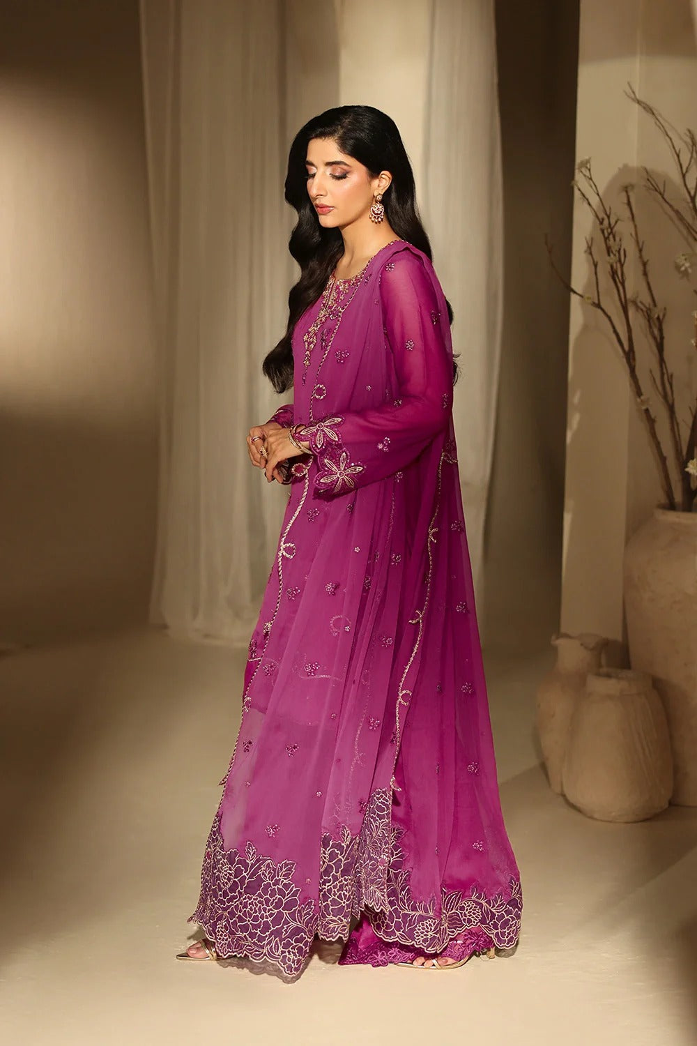Azure Luxe Eid Edit'26 Sequins Embroidered Chiffon Unstitched 3 Piece