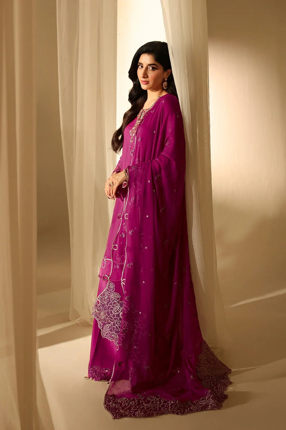 Azure Luxe Eid Edit'26 Sequins Embroidered Chiffon Unstitched 3 Piece