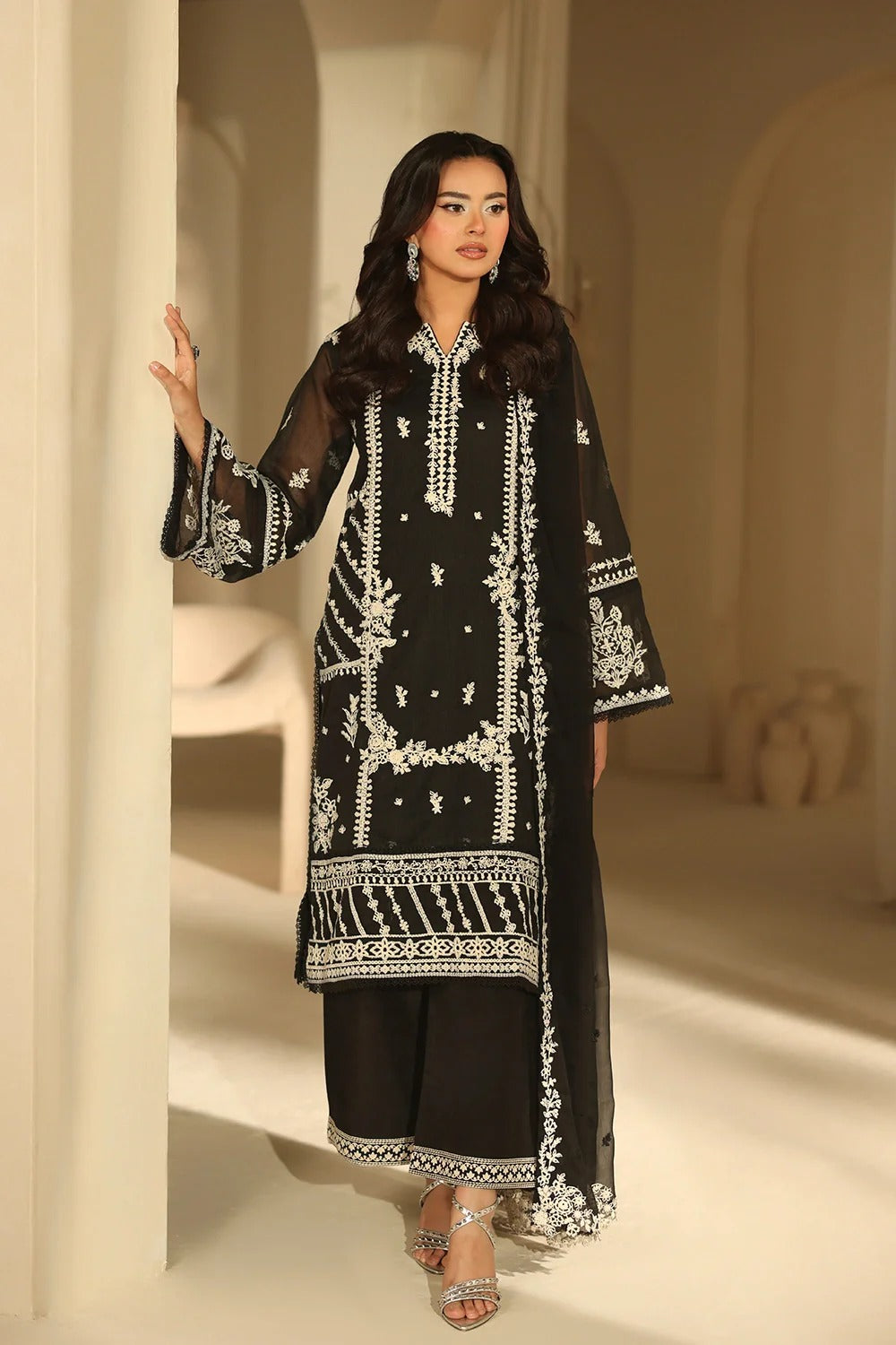 Azure Luxe Eid Edit'26 Sequins Embroidered Chiffon Unstitched 3 Piece