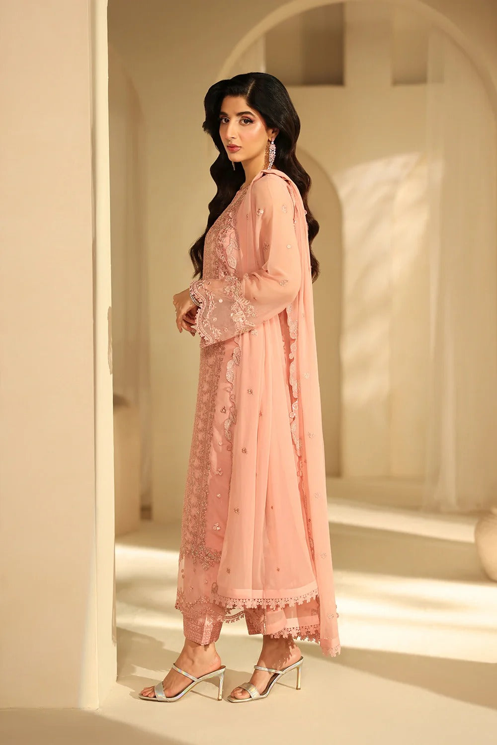 Azure Luxe Eid Edit'26 Sequins Embroidered Chiffon Unstitched 3 Piece